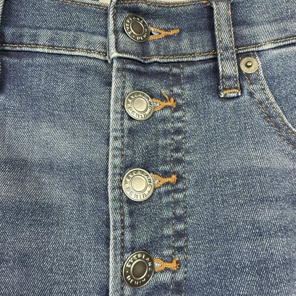 Everlane Jeans Womens 28 Ankle Medium Wash The Vintage Skinny Stretch Button Fly - Picture 6 of 8